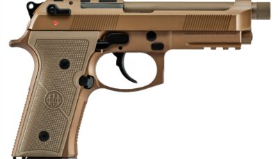 Beretta USA JS92QM9A4G M9A4 Centurion 9mm Luger 5.10" Barrel 10+1, Flat Dark Earth Cerakote Frame, Serrated Steel Optic Cut Slide, Polymer Grip & Decocker Safety