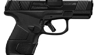 Mossberg 89045 MC2sc Sub-Compact 9mm Luger 3.40" 10+1 Matte Black DLC Stainless Steel with Optics Cut Aggressive Textured Black Polymer Grip with Cross-Bolt Safety