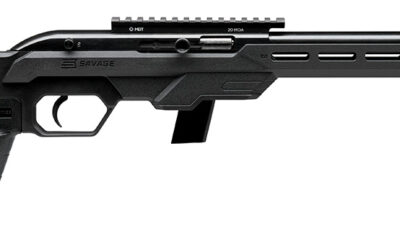 Savage Arms 45114 64 Precision Full Size 22 LR 10+1 16.50" Matte Black Heavy Threaded Barrel, Matte Black Picatinny Rail Carbon Steel Receiver, M-LOK Handguard, Black Chassis Synthetic Stock, Black Po