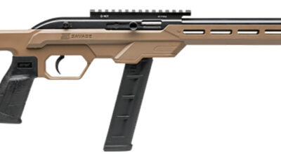 Savage Arms 45125 64 Precision Full Size 22 LR 20+1 16.50" Matte Black Heavy Threaded Barrel, Matte Black Picatinny Rail Carbon Steel Receiver, M-LOK Handguard, Flat Dark Earth Chassis Synthetic Stock