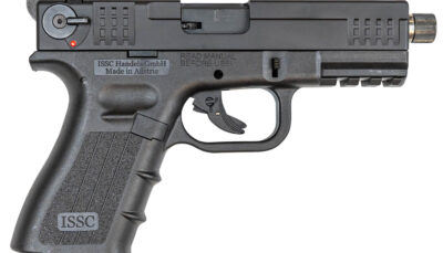 ISSC 111010 M22 Gen 2 22 LR 10+1 4.10" Threaded Barrel, Front & Rear Serrated Steel Slide, Polymer Frame w/Picatinny Accessory Rail, Black Textured Polymer Grip