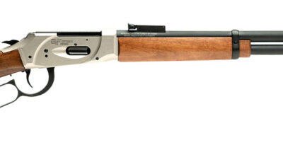 Gforce Arms GFLVR410NKLY Saddlehorn  410 Gauge 2.5" 7+1 20" Black Barrel, Nickel Metal Finish Aluminum Receiver, Turkish Walnut Stock (Youth)