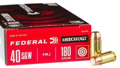 Federal C40180A400 Champion Training 40S&W 180gr Full Metal Jacket 400 Per Box/1 Case *Loose