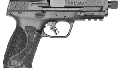 Smith & Wesson 13585 M&P M2.0  Full Size 9mm Luger 17+1, 4.62" Black Armornite Steel Threaded Barrel & Optic Ready/Serrated Slide, Matte Black Polymer Frame w/Picatinny Rail