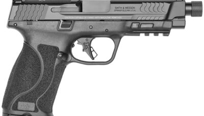 Smith & Wesson 13586 M&P M2.0  Full Size 45 ACP 10+1, 5.12" Black Armornite Steel Threaded Barrel & Optic Ready/Serrated Slide, Matte Black Polymer Frame w/Picatinny Rail