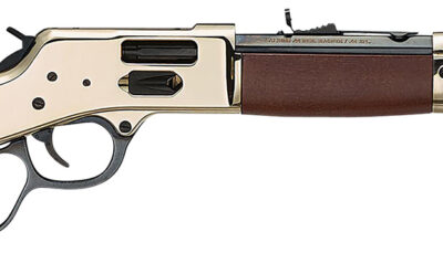 Henry H006GCML Mare's Leg Side Gate 45 Colt (LC) 5+1 12.90" Blued Octagon Barrel, Polished Hardened Brass Rec, American Walnut Furniture, Large Loop Lever, Adj. Sight