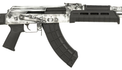 Century Arms RI4997N VSKA 7.62x39mm 30+1 16.50" Barrel w/Chevron Muzzle Brake, White Distressed Aluminum Receiver, Black Magpul MOE AK Stock, MOE Pistol Grip & Ultimak Handguard