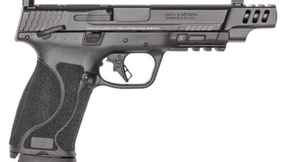 Smith & Wesson 13915 M&P PC M2.0 Full Size 10mm Auto 15+1 5.60" Black Armornite Ported Stainless Steel Barrel, Black Armornite Optic Cut/Serrated Stainless Steel Slide & Polymer Frame w/Picatinny Rail