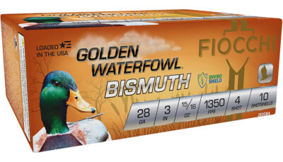 Fiocchi 283GB4 Golden Waterfowl Bismuth 28Gauge 3" 15/16oz 4Shot 10 Per Box/10 Case