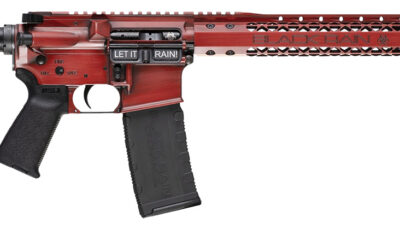Black Rain Ordnance BROWTPRB Spec 15+ We The People 5.56x45mm NATO 30+1 16", Red Battleworn with Deep Engraving, 15" Slim M-LOK, Magpul Grip/Carbine Stock, Castle Flash Hider