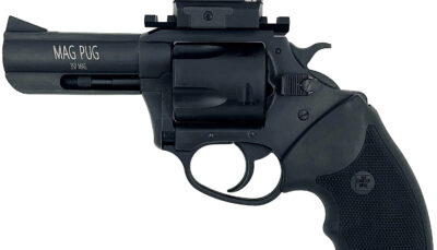 Charter Arms 13535 Mag Pug  Large 357 Mag 5 Shot, 3" Black Passivate Steel Barrel & Cylinder, Black Passivate Steel w/Picatinny Rail Frame. Black Combat Rubber Grip, Includes Micro Optic