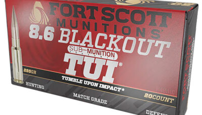 Fort Scott Munitions 86BLK285SCV2SS Tumble Upon Impact (TUI)  8.6Blackout 285gr Solid Copper Spun 20 Per Box/10 Case