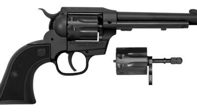 Diamondback DB053CA001 Sidekick 22 LR/22 Mag 9 Shot, 5.50" Black Cerakote Steel Barrel & Cylinder, Black Cerakote Zinc Alloy Frame, Black Checkered GFN Grip, Exposed Hammer, Hammer Safety