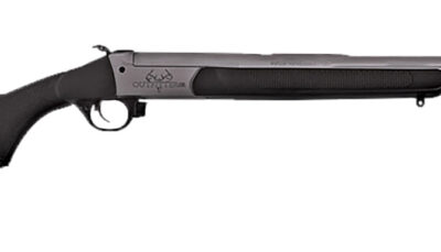 Traditions CR361130T Outfitter G3 360 Buckhammer 22" Tungsten Cerakote Chrome Lined Steel/ Target Crown Barrel, Tungsten Cerakote Drilled & Tapped Receiver, Adj Cheek Piece & LOP Black Synthetic Stock