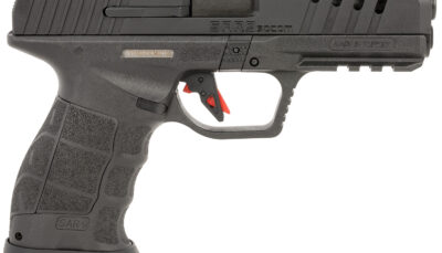 SAR USA SAR9SOCOMBL SAR9 SOCOM 9mm Luger 21+1 5.20" Black Steel Barrel, Black Steel Optic Ready/Ported/Serrated Slide, Black Polymer Frame w/Picatinny Rail, Interchangeable Backstrap Grip, Right Hand