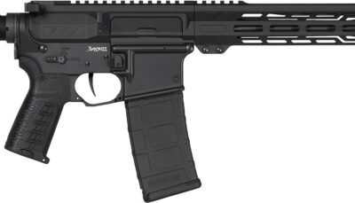 CMMG 55AC20AAB Banshee MK4 5.56x45mm 30+1 12.50" Black Nitride Medium Taper Threaded Barrel, EML 11" M-LOK Handguards, Black Armor Cerakote Aluminum Picatinny Rail Receiver, CMMG Zeroed Grips