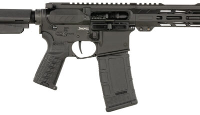 CMMG 30AF20AAB Banshee MK4 300 Blackout 30+1 8" Black Nitride Medium Taper Threaded Barrel, EML 7" M-LOK Handguards, Black Armor Cerakote Aluminum Picatinny Rail Receiver, CMMG Zeroed Grips