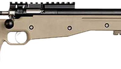 Crickett KSA2150 Precision Full Size 22 LR Single Shot 16.10" Blued Threaded Bull Barrel, Blued Crickettinny Rail Steel Receiver, Flat Dark Earth Synthetic Adj LOP Stock