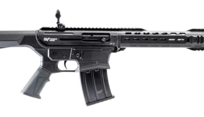 Gforce Arms GF251220 GF25  12 Gauge Semi-Auto 3" 5+1 20" Black Cerakote Spiral Threaded Barrel, Black Cerakote Picatinny Rail Aluminum Receiver, Black Adjustable Synthetic Stock  w/Black Rubber Grip