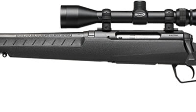 Savage Arms 32017 Axis XP Combo 308 Win 4+1 22" Matte Black Button Rifled Barrel, Matte Black Drilled & Tapped Carbon Steel Receiver, Fixed Sporter Black Synthetic Stock, Weaver 3-9x40mm, Left Hand