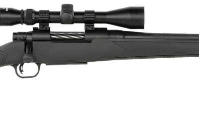 Mossberg 28212 Patriot  Full Size 400 Legend 4+1 20" Matte Blued Fluted Threaded Barrel, Drilled & Tapped Matte Blued Stainless Steel Receiver, Black Fixed Synthetic Stock 3-9x40mm Duplex, Right Hand