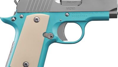 Kimber Mfg.,inc 3300210 Micro Bel Air NS 380 ACP 2.75" Ramped Barrel Stainless Steel Slide Bel Air Blue Mirror-Polished Ivory Micarta Grip