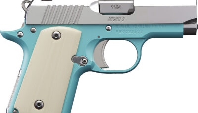 Kimber Mfg.,inc 3700647 Micro 9 Bel Air NS 9mm 6+1 3.15" Stainless Steel Slide Bel Air Blue Mirror-Polished Ivory G-10 Grip
