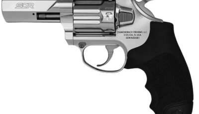 Diamondback DB0700S703 SDR  357 Mag/38 Special +P 6 Shot 3" Polished Stainless Steel Barrel, Cylinder & Frame, Black Hogue Rubber Grip, Exposed Hammer