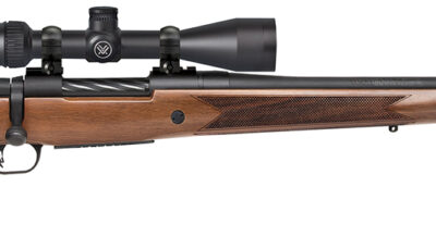 Mossberg 28238 Patriot w/Optic Full Size 450 Bushmaster 4+1 20" Matte Blued Threaded Barrel, Matte Blued Drilled & Tapped Receiver, Walnut Fixed Stock, Vortex Crossfire II 3-9x40mm Scope, Right Hand