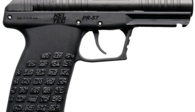 Kel-Tec PR57BLK PR57  Compact Frame 5.7x28mm 20+1 4" Black Steel Barrel, Black Optic Ready/Serrated Slide, Black Textured Grip