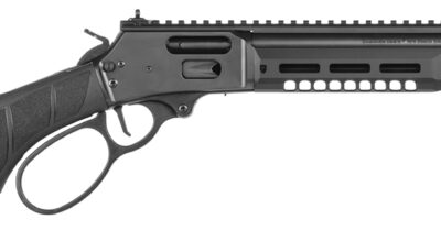 Smith & Wesson 14193 1854 Stealth Hunter 44 Rem Mag 8+1 16.30" Black Armornite Threaded Barrel, Black Anodized Aluminum Receiver w/Picatinny Rail, Fixed w/Textured Grip Panels Black Synthetic Stock