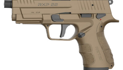 Retay USA RXP22FDE10TH RXP  22 LR 10+1 4" Black Threaded Barrel, Flat Dark Earth Cerakote RMR/RMSc Optic Ready/Serrated Slide, Flat Dark Earth Cerakote Polymer Frame w/Accessory Rail, Textured Grip