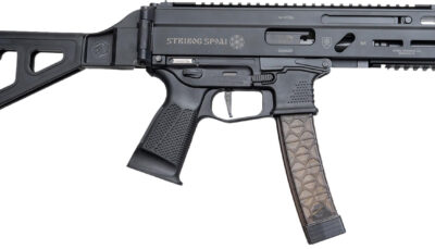 Grand Power 850003223056 SP9A1 Stribog 9mm Luger 30+1 8" Black Threaded Barrel M-LOK Handguard Black Aluminum Picatinny Rail Receiver SB Tactical Brace, Black Polymer Grip, Thread Protector