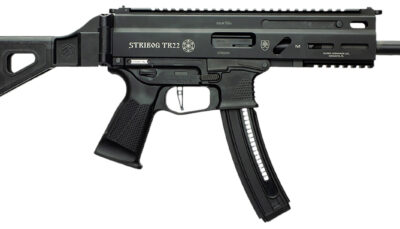 Grand Power 197892004817 TR22 Stribog 22 LR 25+1 10" Black Threaded Barrel, Black Hardcoat Anodize Receiver w/Picatinny Rail, Black SB Tactical Brace, Black Polymer Grip, Ambidextrous