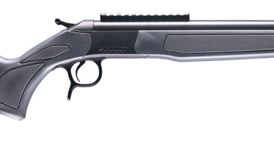 CVA CR4446 Scout  Compact 300 Blackout 1rd 16.50" Blued Threaded Barrel, Blued Picatinny Rail Receiver, Stealth Gray Fixed Synthetic Stock