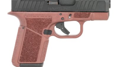 Gforce Arms GF932512CB Rapture  Sub-Compact Frame 9mm Luger 12+1 3.25" Black Steel Barrel, Black Steel Optic Cut/Serrated Slide, Red Cerakote Polymer Frame, Shield RMSc/RMR Footprint