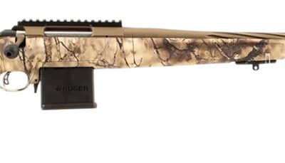 Ruger 46990 American II  Full Size 204 Ruger 10+1 22" Burnt Bronze Cerakote Spiral Fluted Threaded Barrel & Steel Receiver w/Picatinny Rail, Dipped GoWild I-M Camo Adj LOP Synthetic Stock