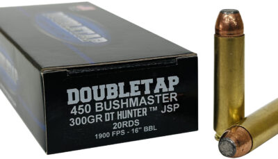 DoubleTap Ammunition 450B300SP   450Bushmaster 300gr Jacketed Soft Point 20 Per Box/25 Case