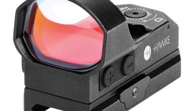 Hawke Sport Optics 12145 Reflex Sight  Black 1x34mm Illuminated Circle w/Red Dot Reticle Weaver Rail Mount