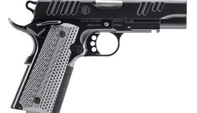 Alpha Foxtrot AA01X1CND-XQBK10 AF1911 Enhanced 9mm Luger 10+1 4.25" Stainless Bull Barrel, Black QPQ Stainless Steel Serrated Slide, Black QPQ Stainless Steel Checkered Frame w/Beavertail, G10 Grip