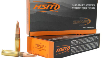 HSM 86BLK1N   8.6Blackout 300gr Hollow Point Boat Tail 20 Per Box/25 Case