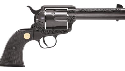 Chiappa Firearms 340340 1873  22 LR 6 Shot 4.75" Black Engraved Barrel, Black Cylinder, Black Engraved Alloy Frame, Black Plastic Grip, Exposed Hammer