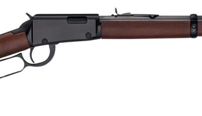 Henry H001T22 Frontier 22 S/L/LR 16/17/23+1 20" Blued Octagon Barrel, Black Aluminum Receiver, American Walnut Straight Grip Stock
