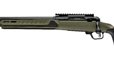 Savage Arms 32646 110 Core Predator Full Size 22-250 Rem 10+1 22" Medium Heavy Fluted Barrel, Arca Rail Forend, Hunter Green AccuStock w/AccuFit V2 Synthetic Stock, Left Hand