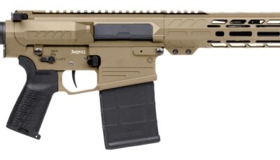CMMG 33A030C-CT Banshee MK3 8.6 Blackout 20+1 12.50" Black Nitride Threaded Barrel, Coyote Tan Cerakote Aluminum Receiver w/Picatinny Rail, M-LOK Handguard, Black Polymer 6 Position Rip Brace, CMMG Ze