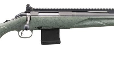 Ruger 46965 American II Scout 5.56 NATO 10+1 16.10" Cobalt Cerakote Threaded Barrel, Alloy Steel Receiver w/Scope Rail, Leaf Green Splatter Adj LOP Synthetic Stock