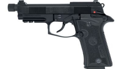 Langdon Tactical Tech 80X32BTJ Beretta Cheetah 80X Micro-Compact 32 ACP 13+1 4.40" Black Threaded Barrel, Black Bruniton Carbon Steel Optic Ready/Serrated Slide, Black Anodized Aluminum Frame w/Picati