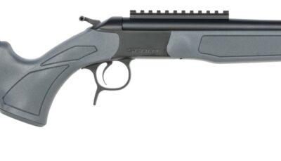 CVA CR4447 Scout  338 ARC 1rd 16.50" Matte Blued Threaded Barrel & Receiver w/DuraSight Rail, Stealth Gray Synthetic Stock