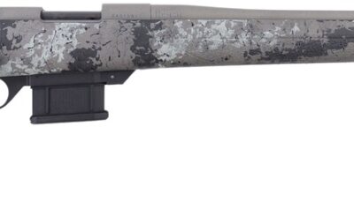 Howa HMFN65GRGL 1500 Fence Line 6.5 Grendel 5+1 22" Tungsten Cerakote Threaded Barrel, Tungsten Cerakote Aluminum Drilled & Tapped Receiver, Gray Light Camo Fixed Synthetic Stock, Right Hand
