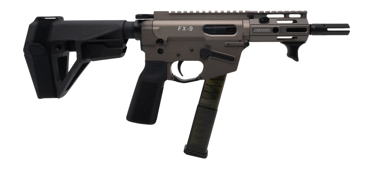 FREEDOM ORDNANCE FX9P4E-FDE 9MM 4" SBA5 BRACE